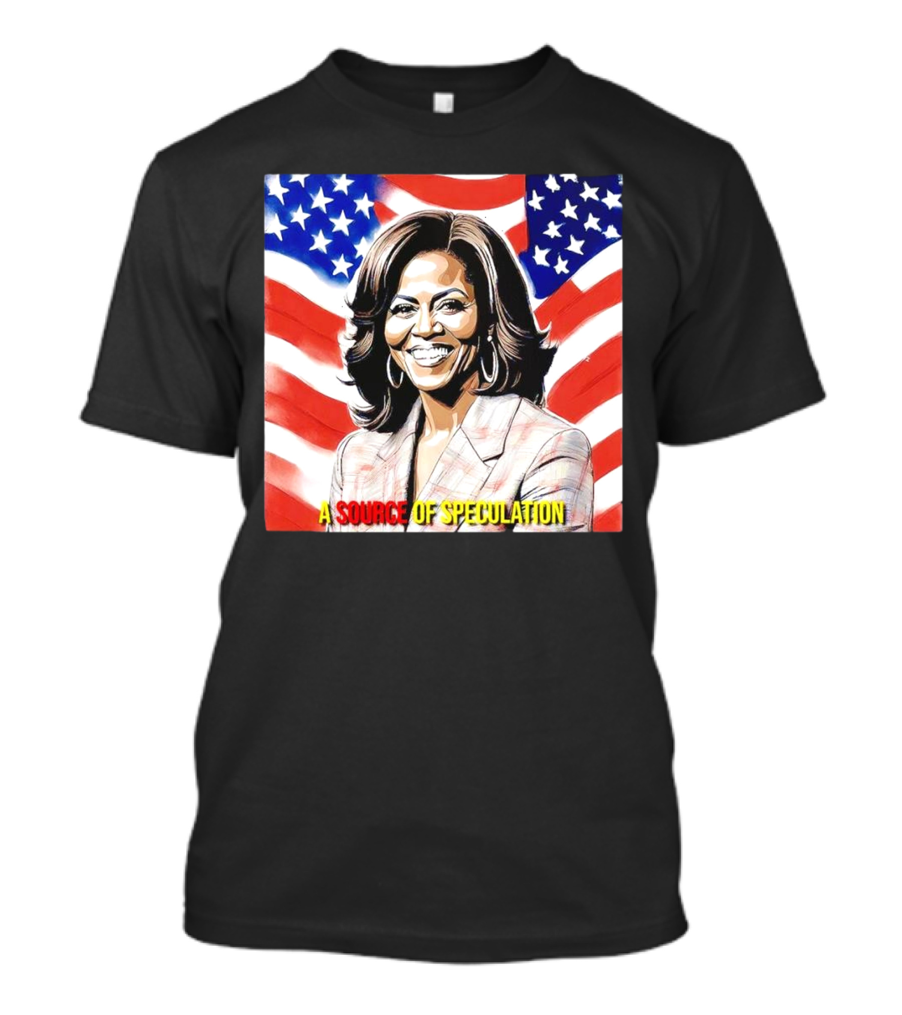 Michelle Obama A Source Of Speculation With American Flags T-Shirt