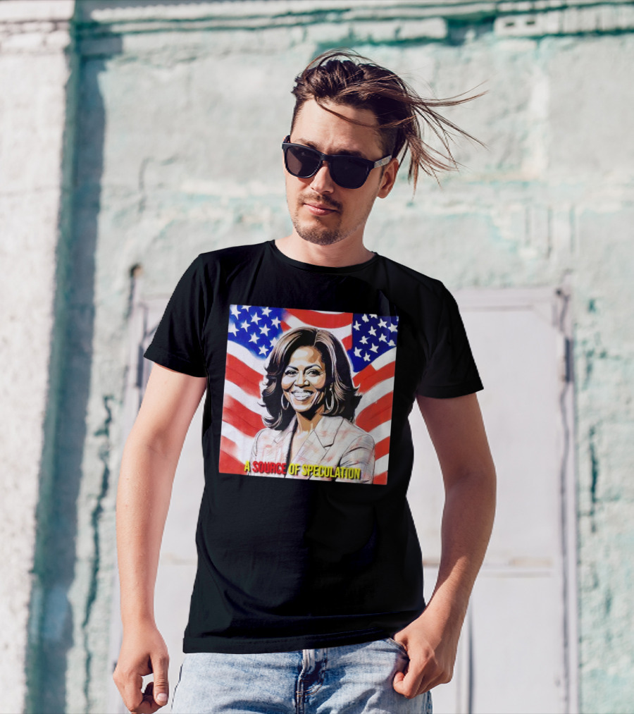 Michelle Obama A Source Of Speculation With American Flags T-Shirt