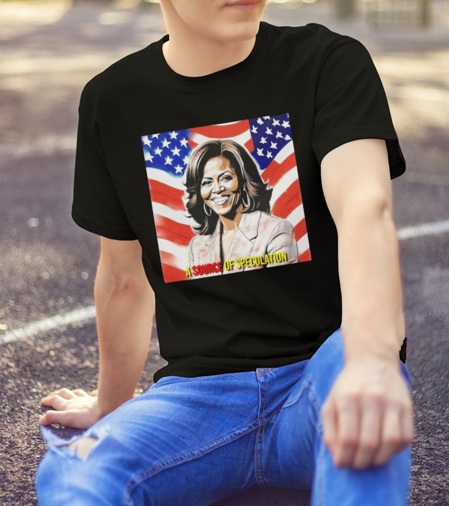 Michelle Obama A Source Of Speculation With American Flags T-Shirt