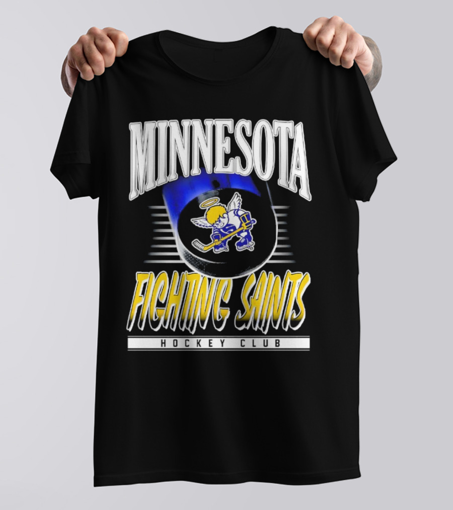 Minnesota Fighting Saints Hockey Club Winged Angel T-Shirt