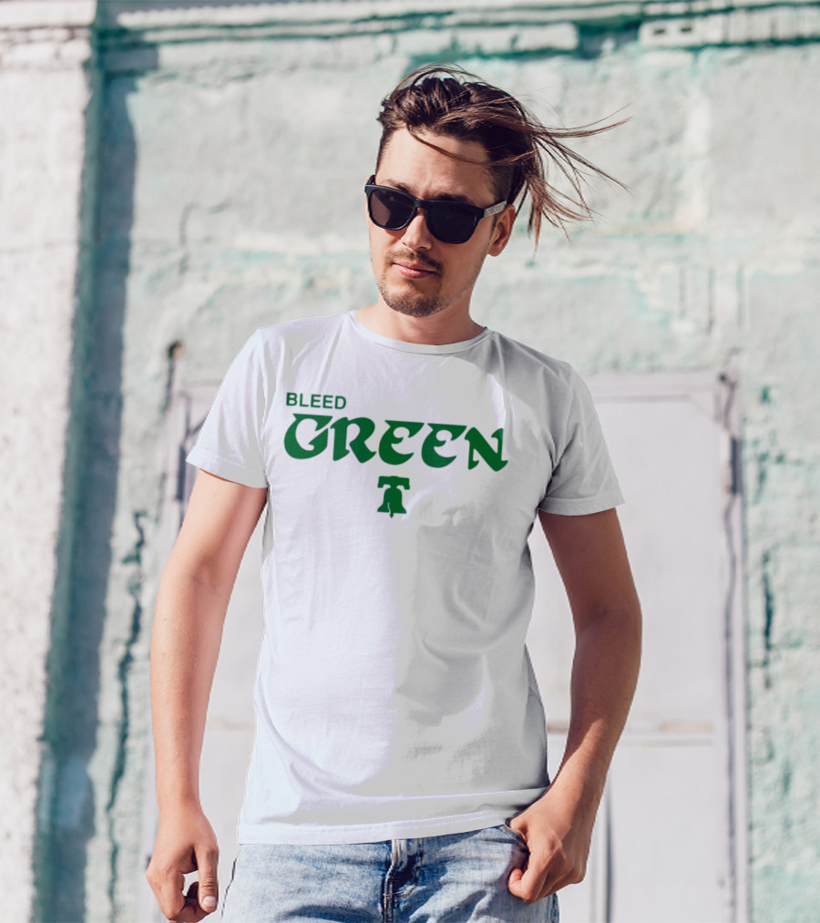 Philadelphia Eagles Bleed Green Liberty Bell T-Shirt