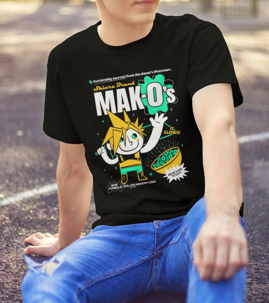 Shinra Brand Mak-0's Sustainably Sourced It Glows New Formula 10% Less Memory Loss Now Safe To Eat T-Shirt