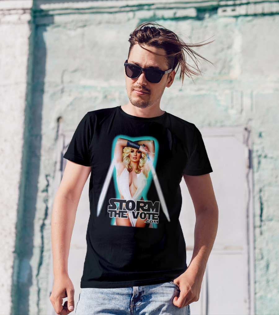 Stormy Daniels Storm The Vote Com Lightsaber Iconic T-Shirt