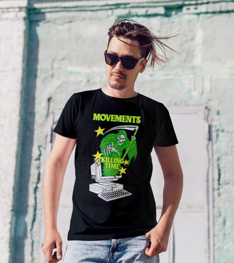 Movements Killing Time Reaper With Computer T-Shirt