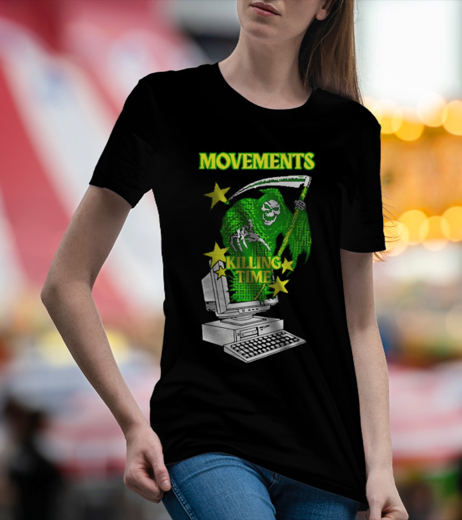 Movements Killing Time Reaper With Computer T-Shirt