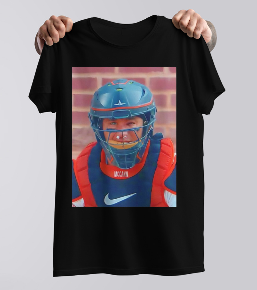 Tim Malarkey James McCann Phot McCann Catcher's Gear Braves T-Shirt