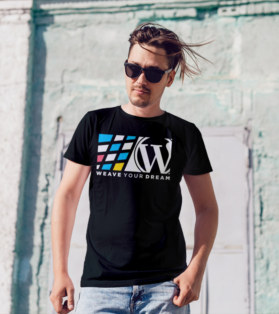 Weave Your Dream W Logo With Colorful Shapes T-Shirt