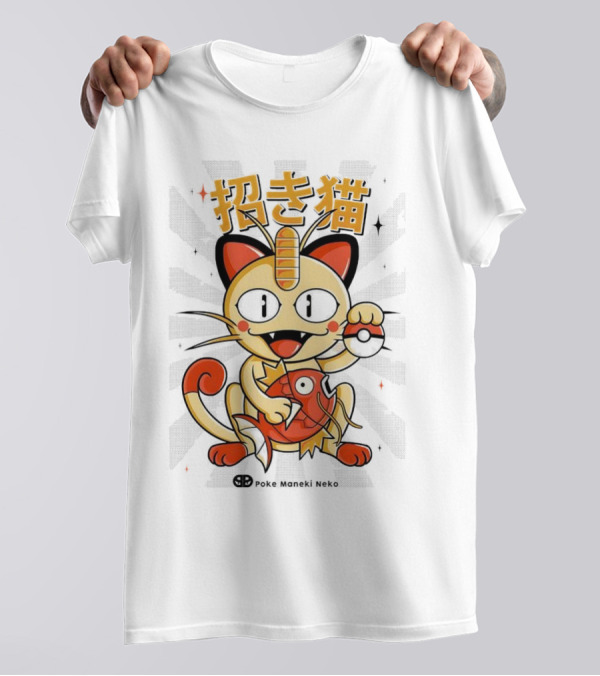 Meowth Poke Maneki Neko 招き猫 T-Shirt