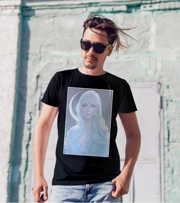 Sturgeon Moon Big Witch Energy Celestial Goddess With Crescent Moon T-Shirt