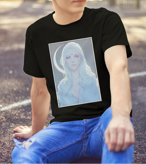 Sturgeon Moon Big Witch Energy Celestial Goddess With Crescent Moon T-Shirt