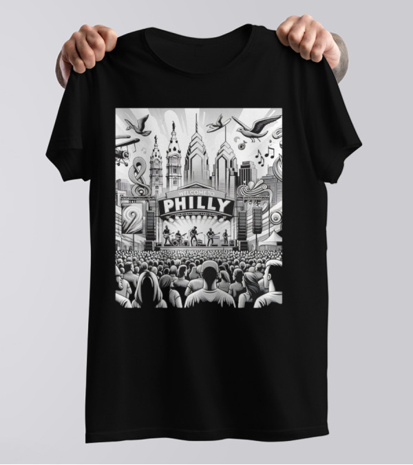 Welcome To Philly Concert Skyline Music Festival T-Shirt