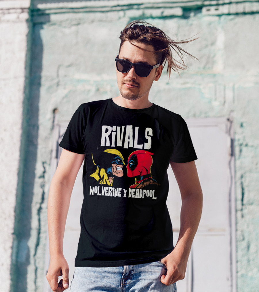 Rivals Wolverine X Deadpool Faceoff T-Shirt