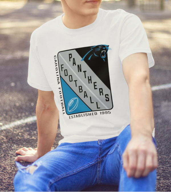 Carolina Panthers Football Shield Established 1995 T-Shirt