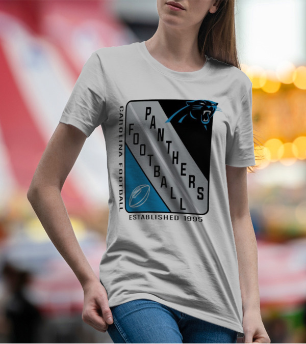 Carolina Panthers Football Shield Established 1995 T-Shirt
