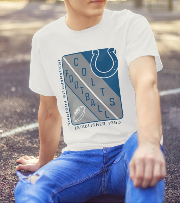 Indianapolis Colts Football Shield Established 1953 T-Shirt
