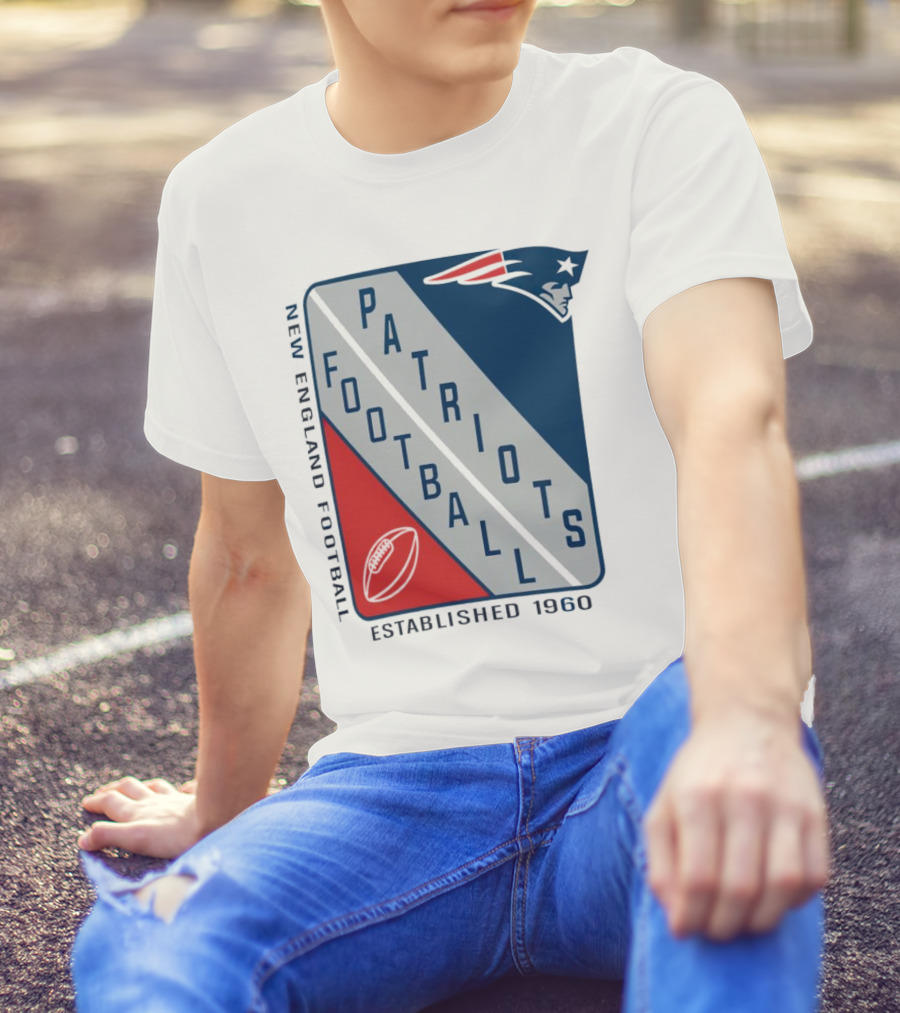 New England Patriots Football Established 1960 Shield T-Shirt