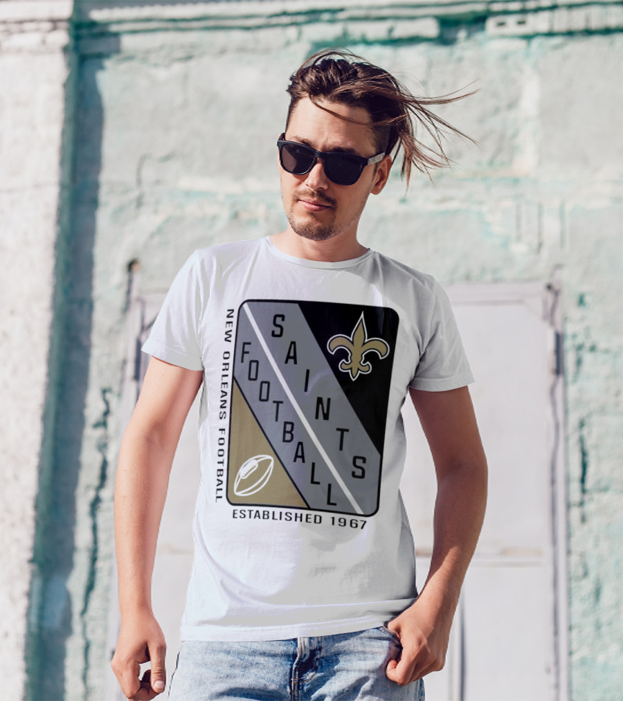 New Orleans Saints Football Shield Established 1967 Fleur-de-lis T-Shirt