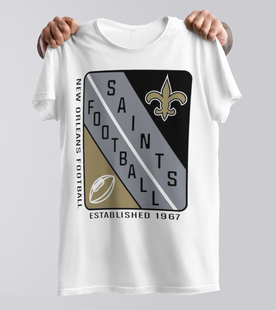 New Orleans Saints Football Shield Established 1967 Fleur-de-lis T-Shirt