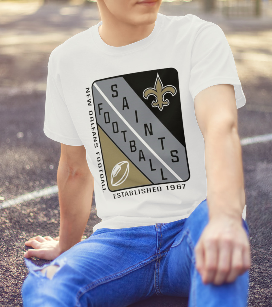 New Orleans Saints Football Shield Established 1967 Fleur-de-lis T-Shirt
