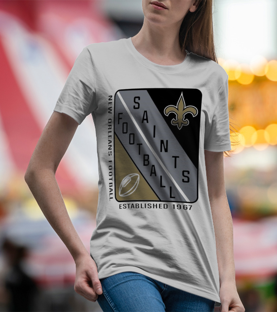 New Orleans Saints Football Shield Established 1967 Fleur-de-lis T-Shirt