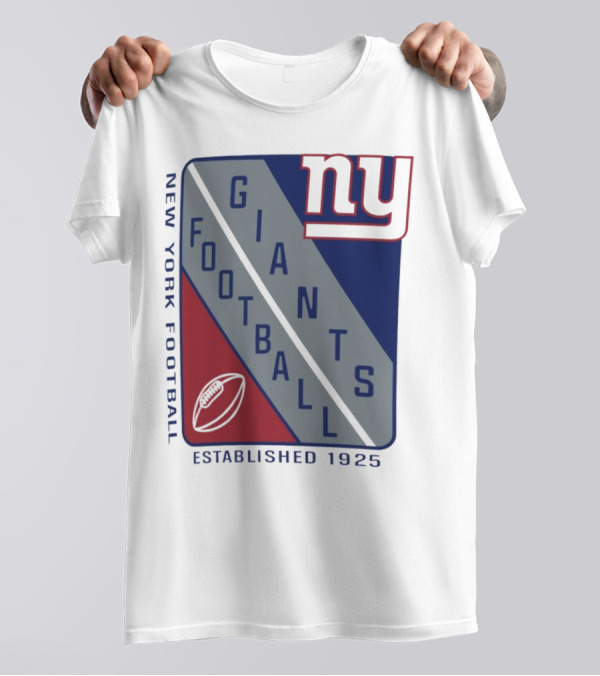 New York Giants Football Shield Established 1925 Logo Ny T-Shirt