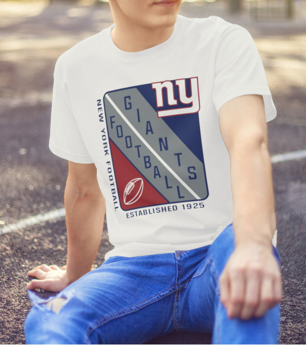 New York Giants Football Shield Established 1925 Logo Ny T-Shirt