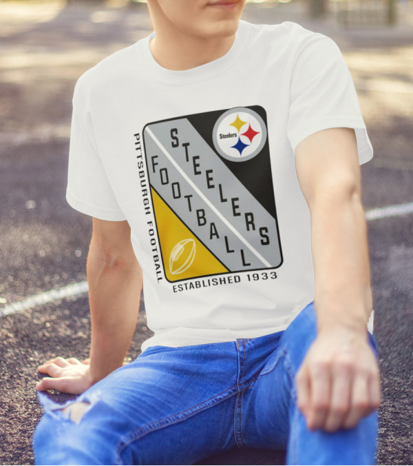 Pittsburgh Steelers Football Established 1933 Shield T-Shirt