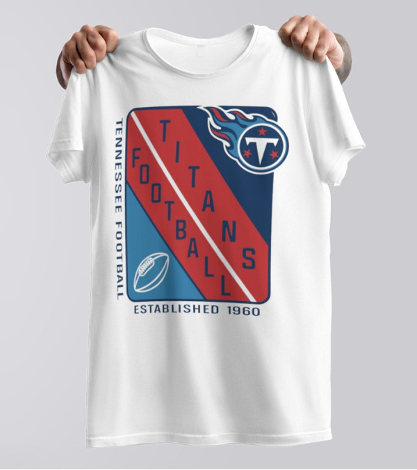 Tennessee Titans Football Established 1960 NFL Shield T-Shirt