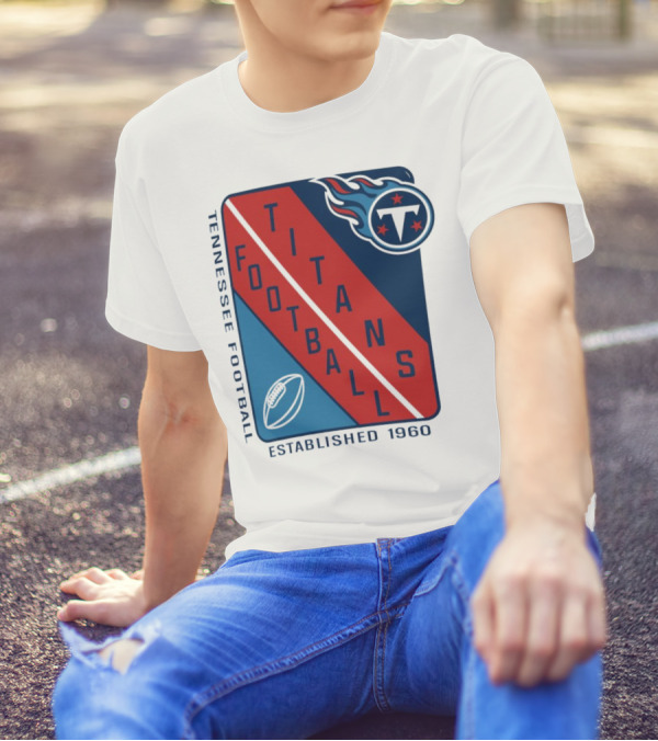 Tennessee Titans Football Established 1960 NFL Shield T-Shirt