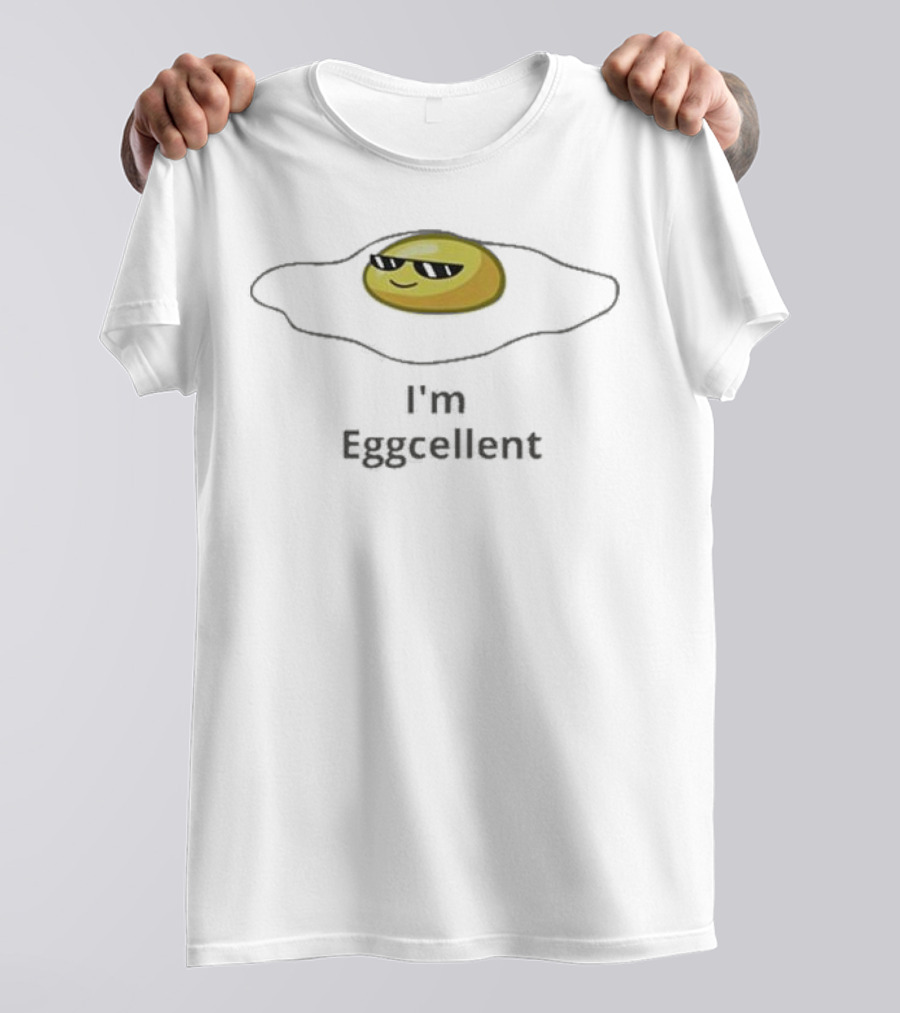 Rwappin I'm Eggcellent Cool Sunglasses Egg Yolk T-Shirt