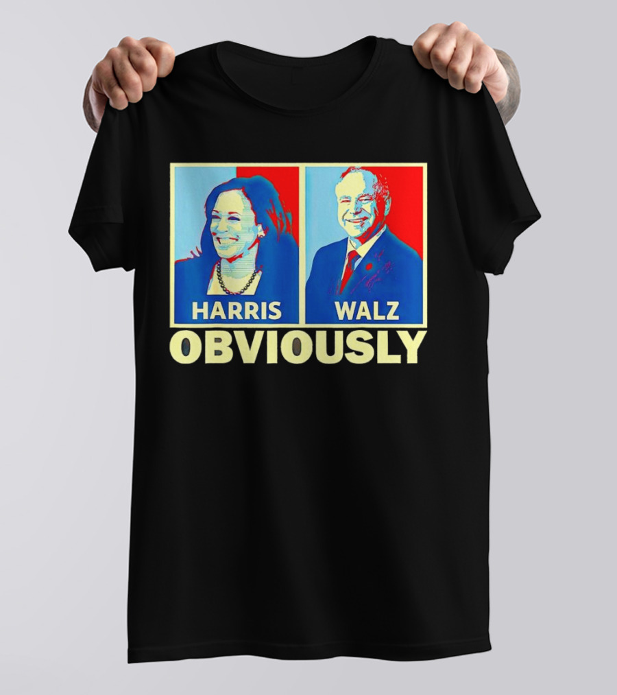 Kamala Harris Tim Walz Obviously Iconic Hope T-Shirt