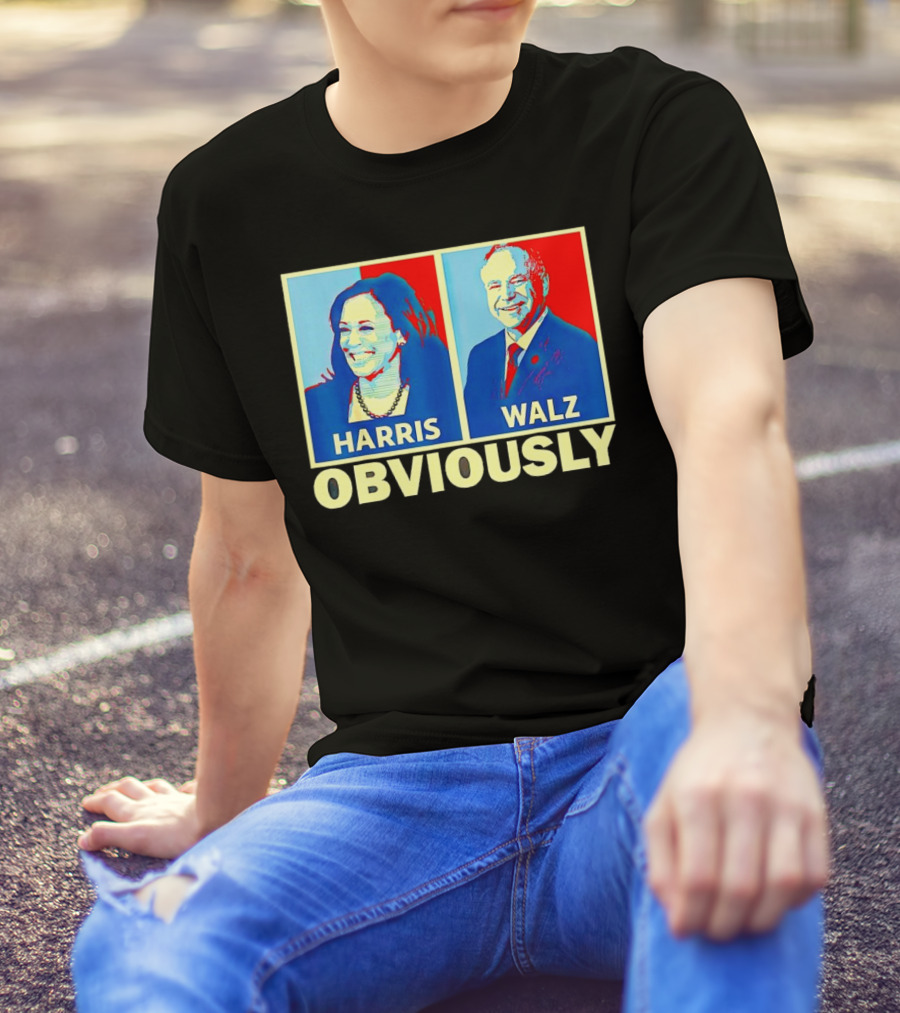 Kamala Harris Tim Walz Obviously Iconic Hope T-Shirt