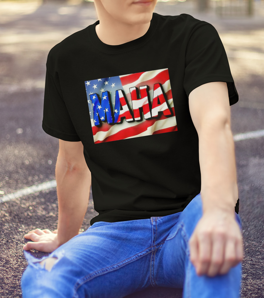 MAHA American Flag USA Patriotic Banner T-Shirt