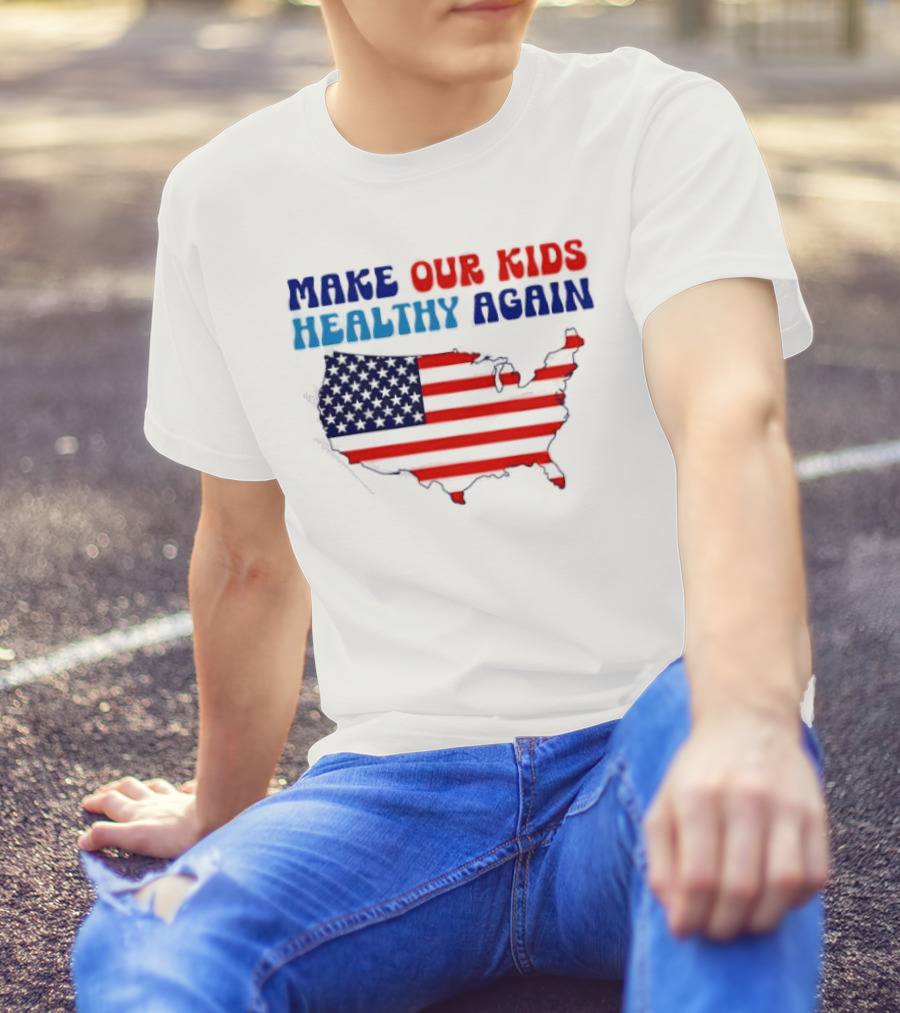 Make Our Kids Healthy Again United States Map T-Shirt