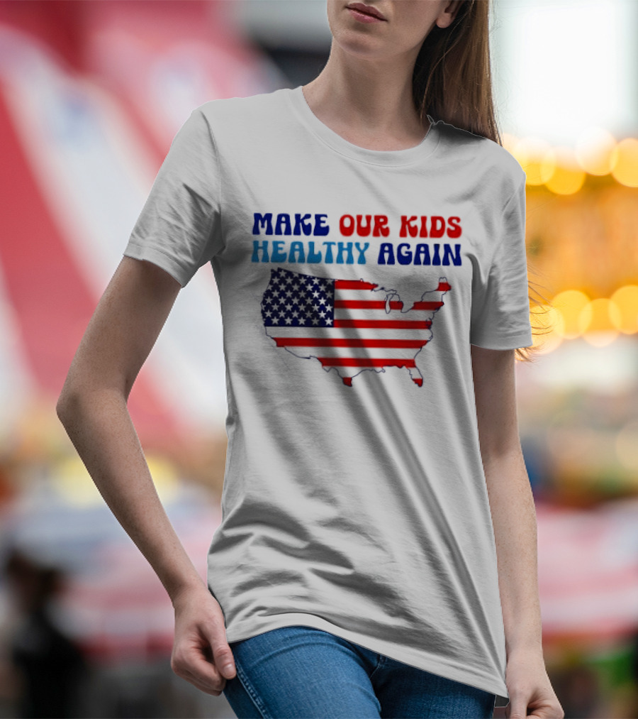 Make Our Kids Healthy Again United States Map T-Shirt