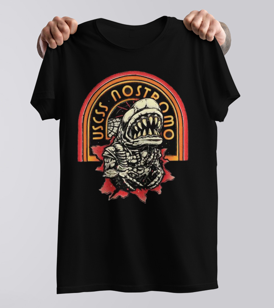 USCSS Nostromo Chest Burster X Alien Movies Vintage T-Shirt