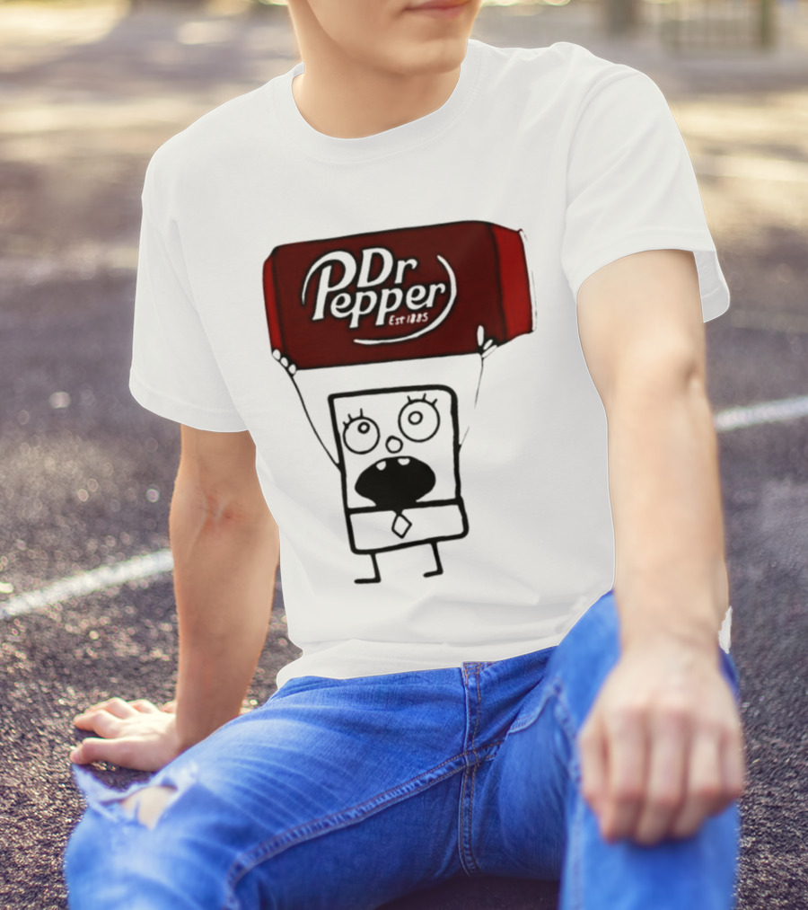 Dr Pepper Est 1885 Character Holding Red Can T-Shirt