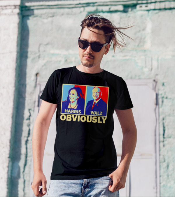 Harris Walz Obviously 2024 Obama Hope T-Shirt
