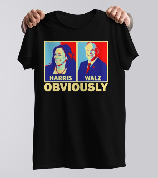 Harris Walz Obviously 2024 Obama Hope T-Shirt