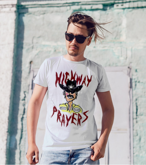 Highway Prayers Cowboy Sheriff With Billy Strings Badge T-Shirt