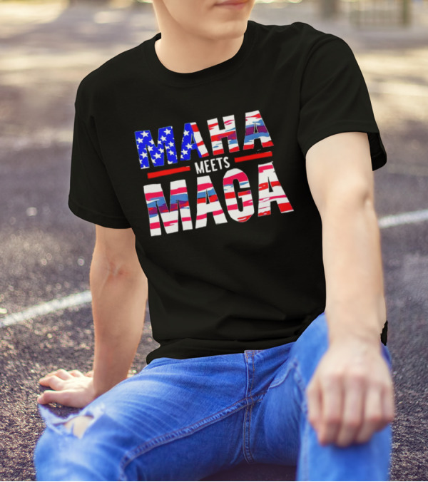 MAHA Meets MAGA US Flag T-Shirt