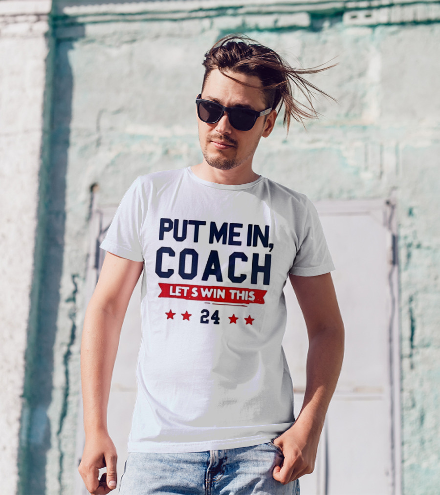 Put Me In Coach Let's Win This Kamala Harris Walz Waltz 2024 Election Stars T-Shirt