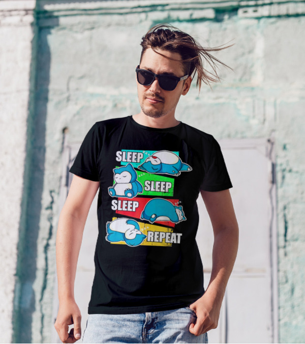 Sleep Sleep Sleep Repeat Snorlax Pokémon Life T-Shirt