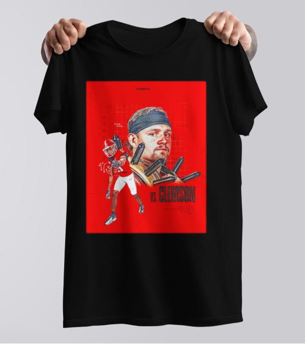 Arian Smith 11 Dan Jackson 17 Georgia Bulldogs Vs Clemson Tigers August 31 2024 Football Showdown T-Shirt