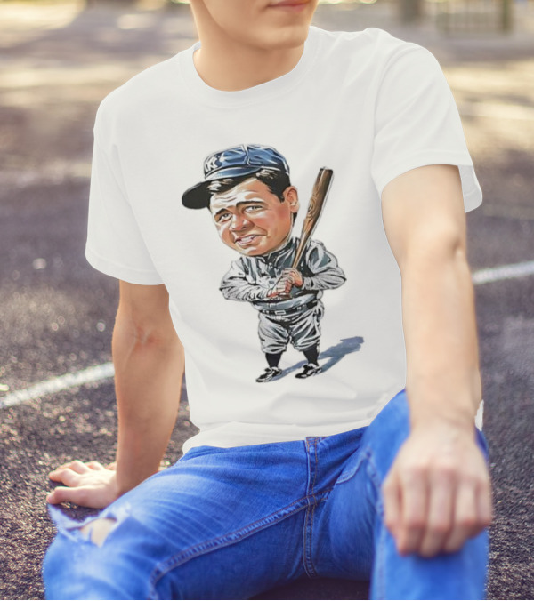 Babe Ruth NY Baseball Retro Caricature T-Shirt