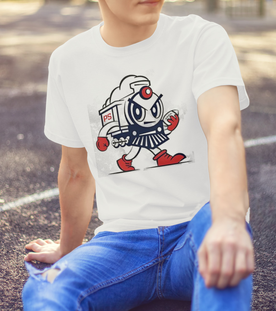 Pate State PS Locomotive Football Mascot T-Shirt