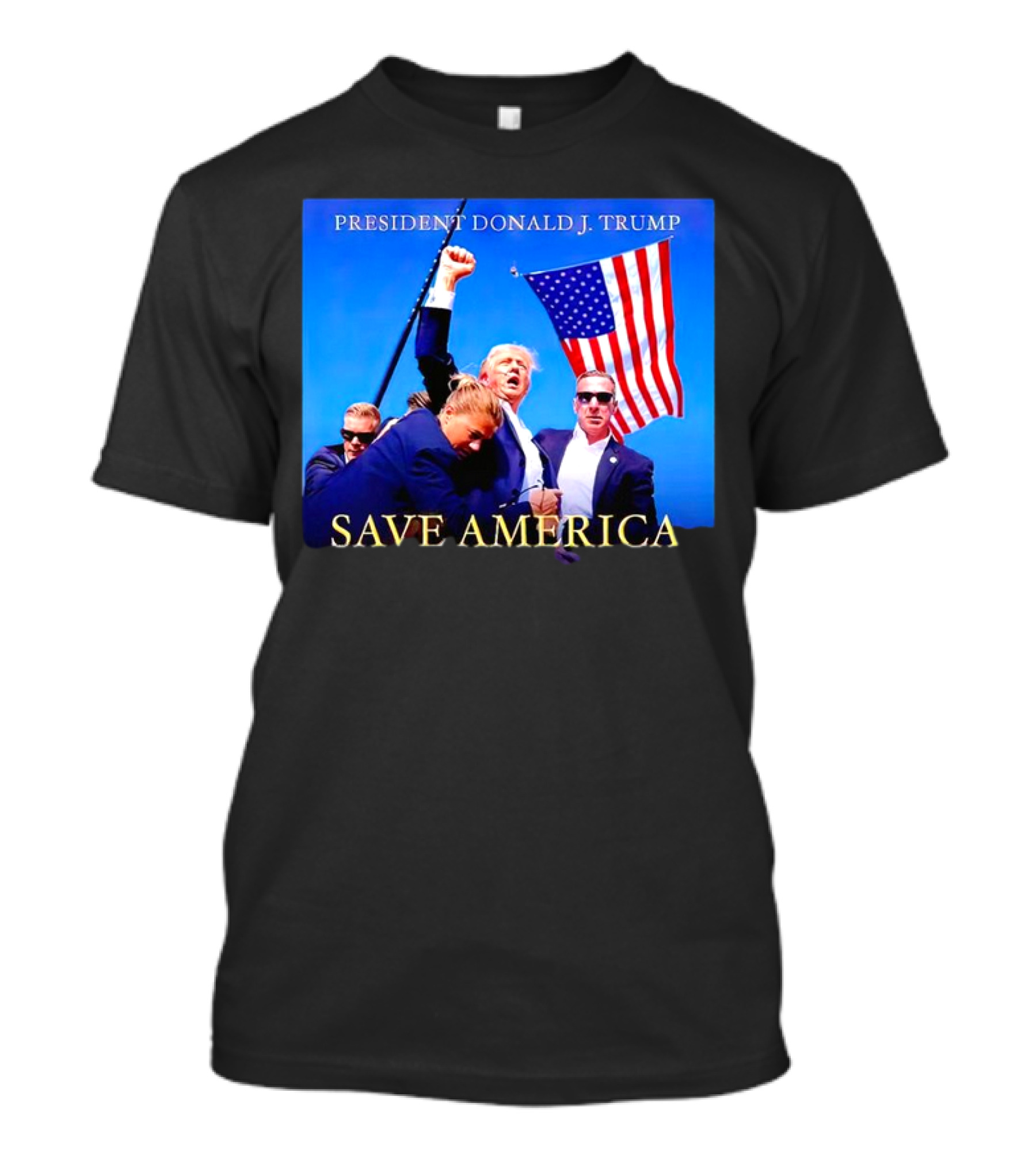 PRESIDENT DONALD J. TRUMP SAVE AMERICA FLAG EVENT T-Shirt