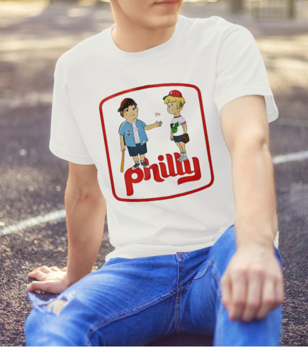 Philadelphia Phillies Phil And Phillis Philly Baseball Cartoon T-Shirt