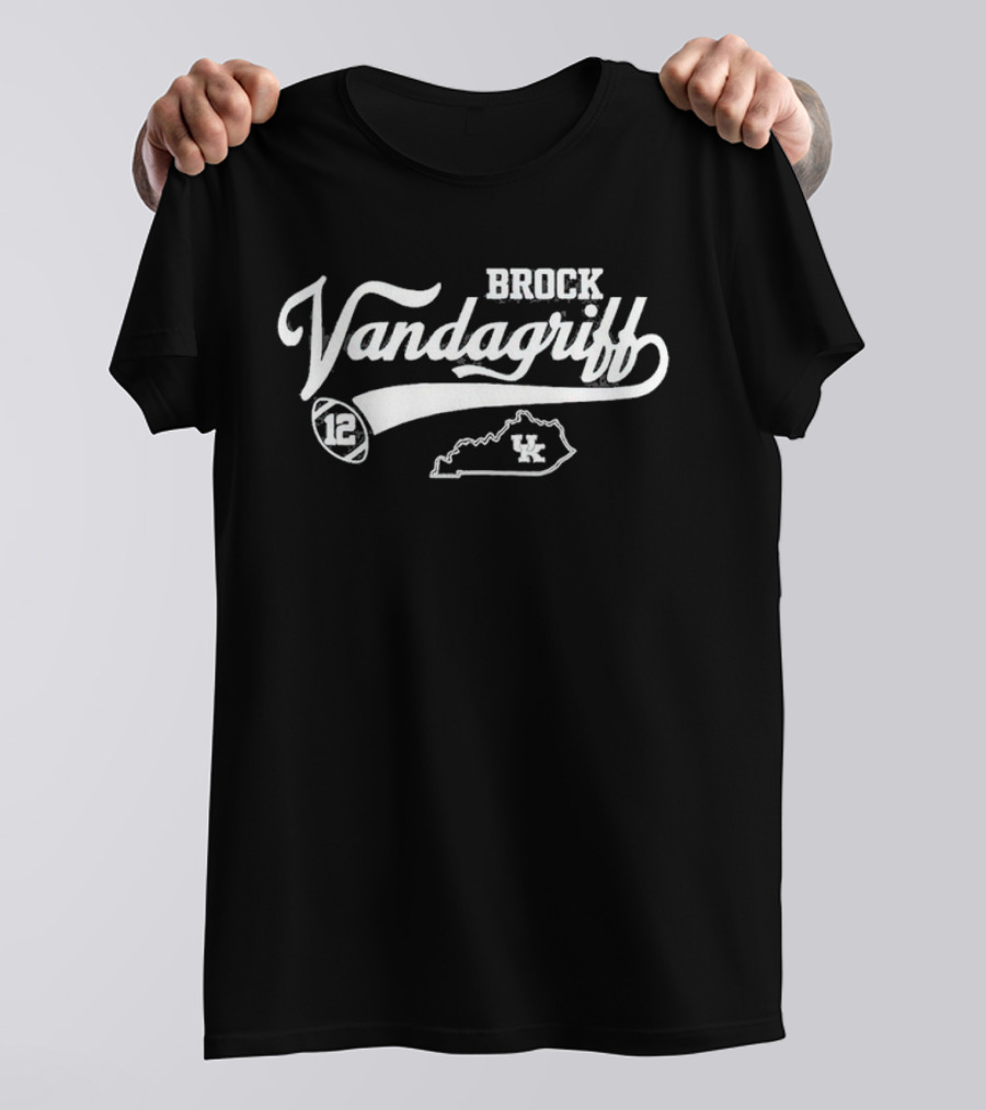 Brock Vandagriff Kentucky Wildcats 12 Flair Script UK T-Shirt