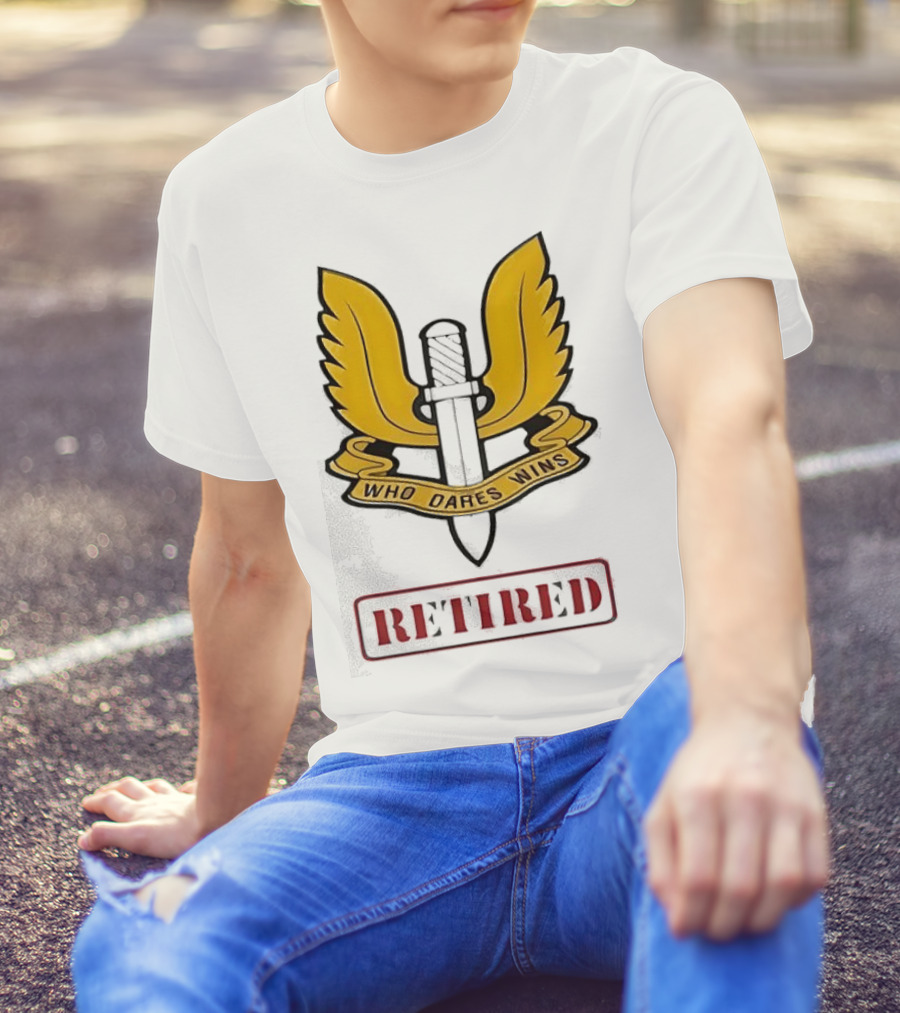 Who Dares Wins Retired SAS Regiment Badge T-Shirt